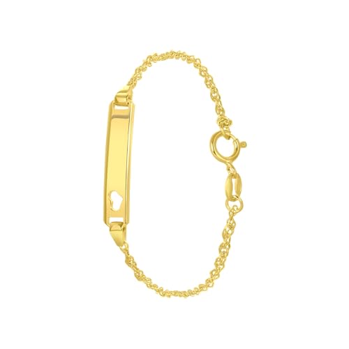 Lucardi - Kinder Armband mit Armreif und Plattierung - Schmuck - Geschenk Gold von Lucardi