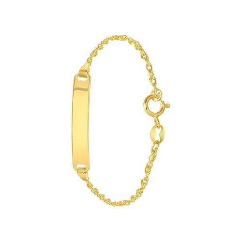 Lucardi - Kinder Armband mit Armreif und Plattierung - Schmuck - Geschenk Gold von Lucardi