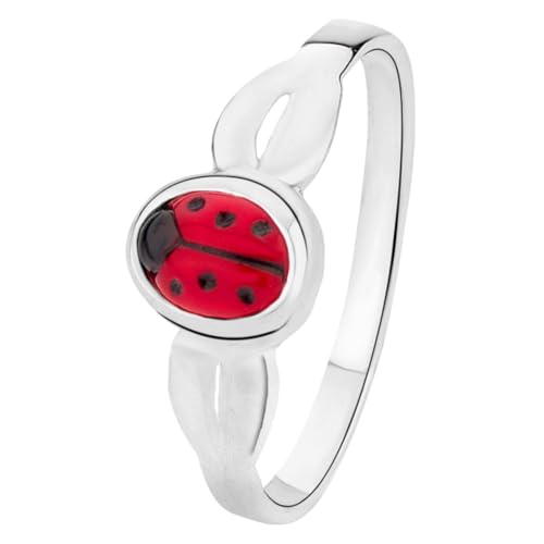 Lucardi - Kinder Plattierter Ring - Oval und Tierförmig - Schmuck - Geschenk Silber von Lucardi