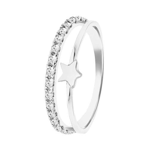 Lucardi - Kinder Plattierter Ring - Sternförmig - Schmuck - Geschenk Silber von Lucardi