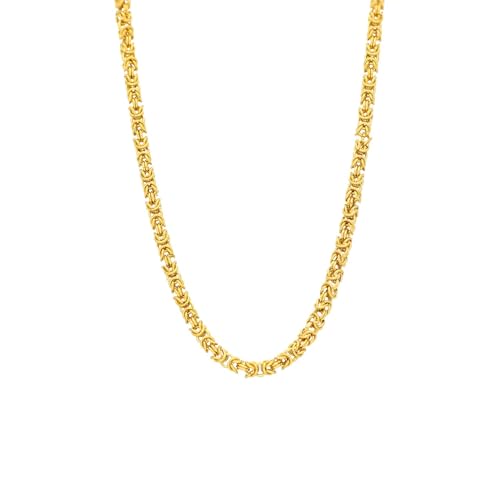 Lucardi Kinder Stalen goldplated Ketting met Koningsschakel – Ketting – Staal – Goud – 45 cm, 45, Staal, Geen von Lucardi