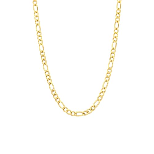 Lucardi Kinder Stalen goldplatted Ketting Figaro – Ketting – Staal – Goud – 45 cm, 45, Staal, Geen von Lucardi