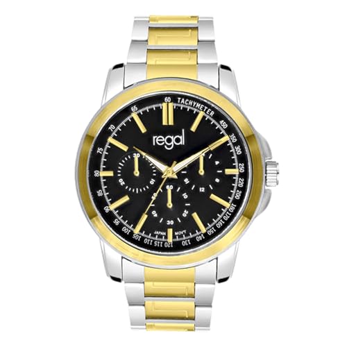 Regal - Armbanduhr - Herren Uhr - Spritzfest - Analog - Mit Lederband - Multi von Lucardi