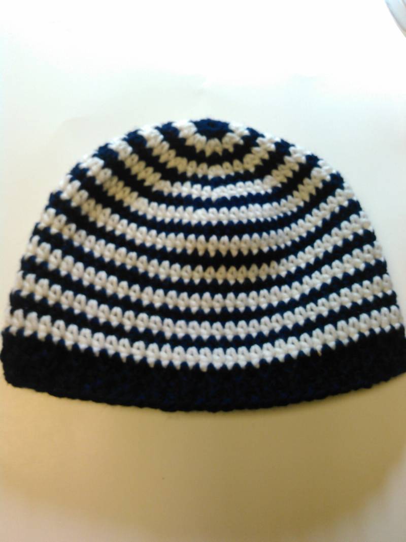 Blau Und Weiß Gestreifte Teen/Erwachsener Hut - Versandfertig von Lucary