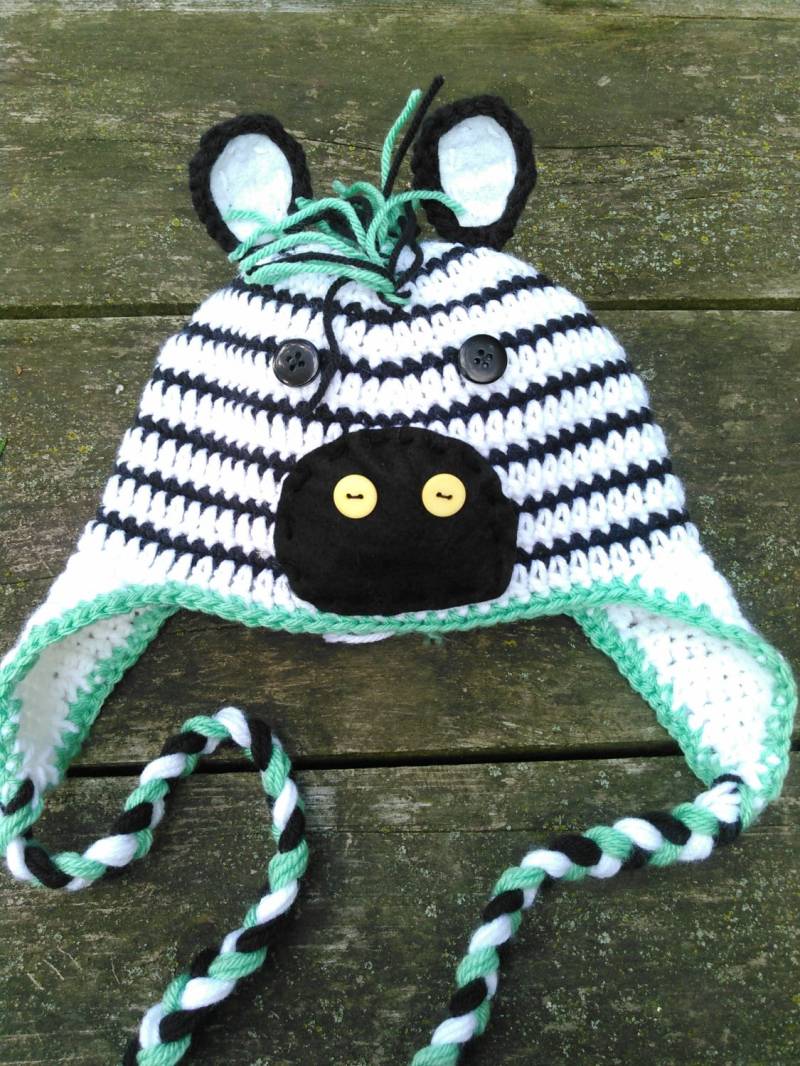 Gehäkelte Zebra-Hut Mit Mähne von Lucary