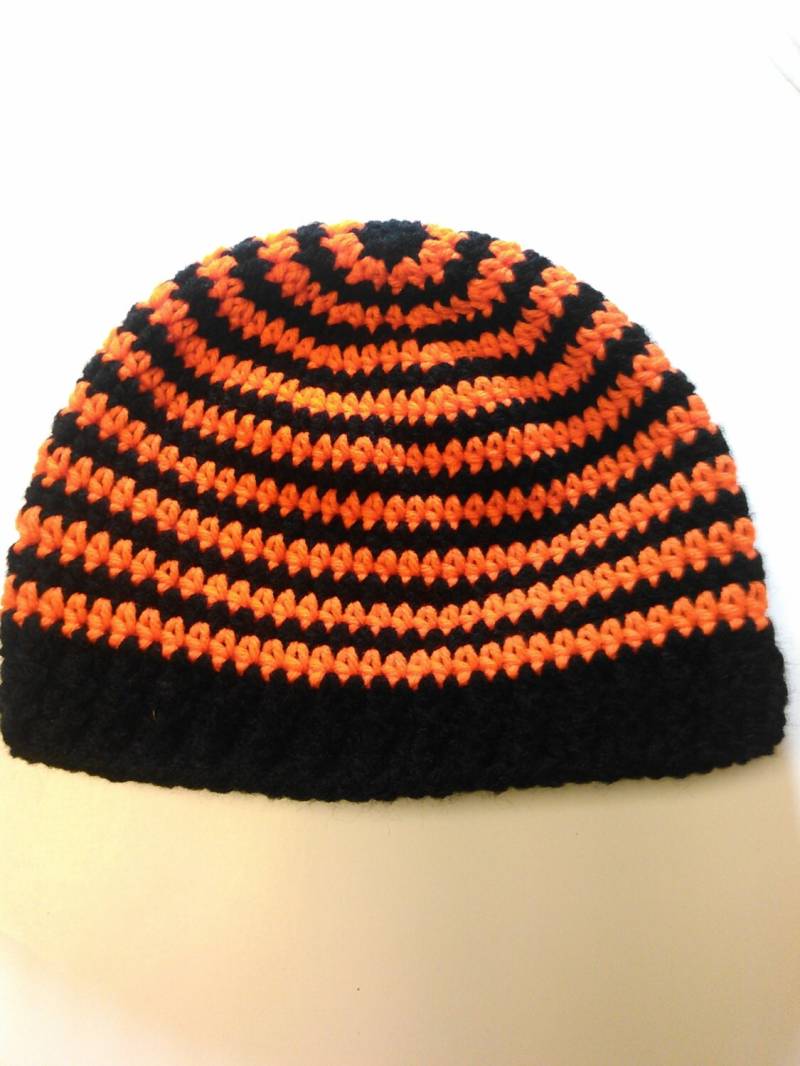 Orange Und Schwarz Gestreift Teenager/Erwachsener Hut - Bereit Zum Schiff von Lucary