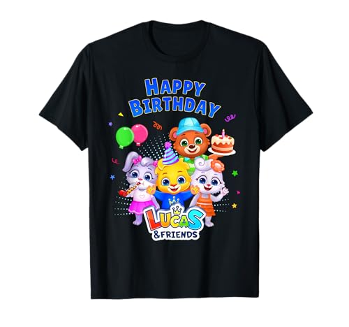 Kids Popular Characters | Lucas & Friends Happy Birthday T-Shirt Kids Popular Characters | Lucas & Friends Happy Birthday T-Shirt von Lucas & Friends By RV AppStudios