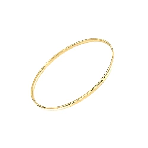 Lucchetta - Sklavenarmband Gold Armreif 9 Karat Gelbgold - 20cm | Goldarmband Damen 375 Echtgold | Hochwertiges Schmuck hergestellt in Italien von forme di Lucchetta