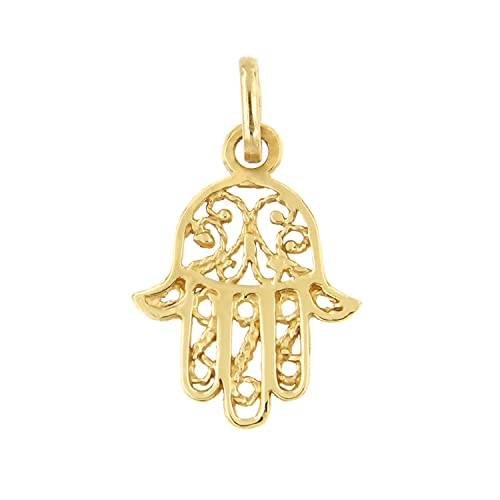 forme di Lucchetta - Hamsa Fatima Hand 14kt 585 Gelbgold-Anhänger ohne Kette von forme di Lucchetta