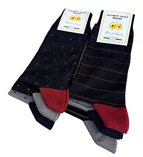 Lucchetti Socks Milano 6 Paar kurze Herren-Socken aus Baumwolle, elastisch, für den Sommer, Set Calze Porto di mare, Set Calze Porto di mare One size von Lucchetti Socks Milano