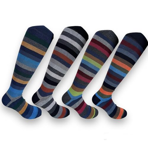 Lucchetti Socks Milano Herren-Socken aus Baumwolle, lang, warm, 4 Paar, Herzwunsch-Set, 41-46 von Lucchetti Socks Milano