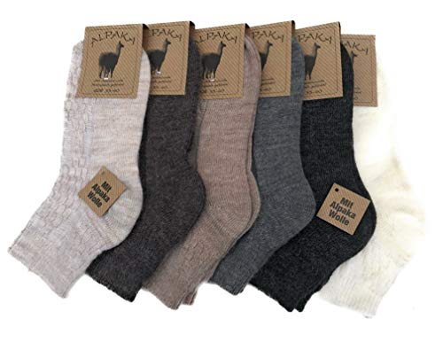 Schlösser Socks Milano 6 Paar kurze Socken aus Wollmischung und Alpaka, sehr warm, Risvoltino, Risvoltino 35/40 EU von Lucchetti Socks Milano