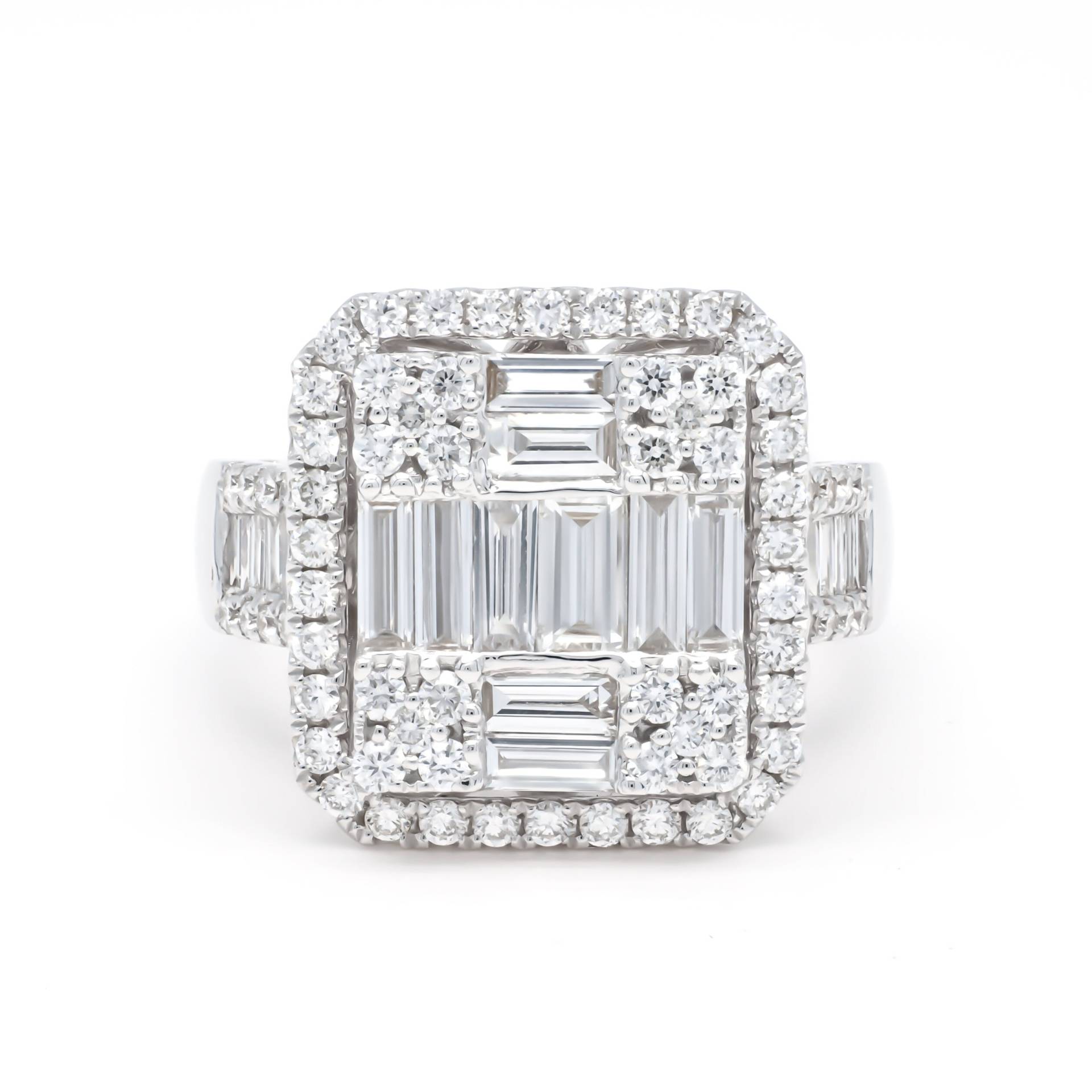 Natürlicher Diamant Ring/18Kt Weißgold Cocktail Ring/ Art Deco Ring von LuceeDiamonds