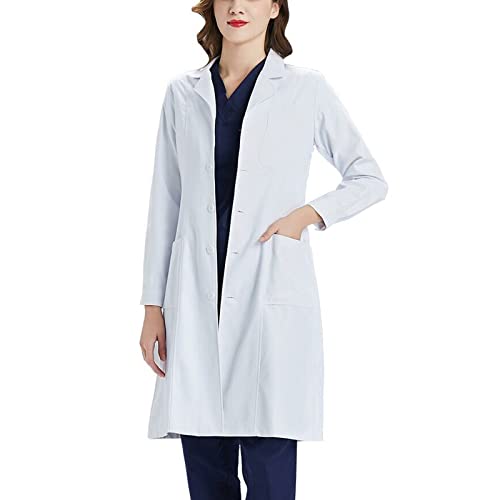 Laborkittel Damen Kittel Arztkittel Lab Coat Labormantel Weiß Arbeitskleidung Arbeitsmantel Baumwolle Damen mit Reverskragen Langen Ärmeln Geeignet für Arbeit, Masseur, Krankenschwester, Cosplay(L) Laborkittel Damen Kittel Arztkittel Lab Coat Labormantel Weiß Arbeitskleidung Arbeitsmantel Baumwolle Damen mit Reverskragen Langen Ärmeln Geeignet für Arbeit, Masseur, Krankenschwester, Cosplay(L) von Lucfulyear