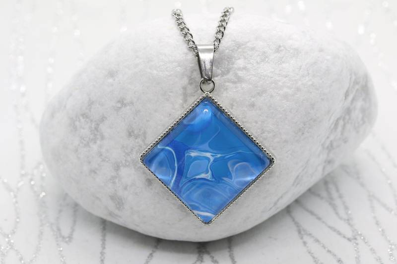 Anhänger Mit Acrylic Pouring Kunstwerk, Einzelstück, 20 X Mm von LuciDdreamSFluidArt