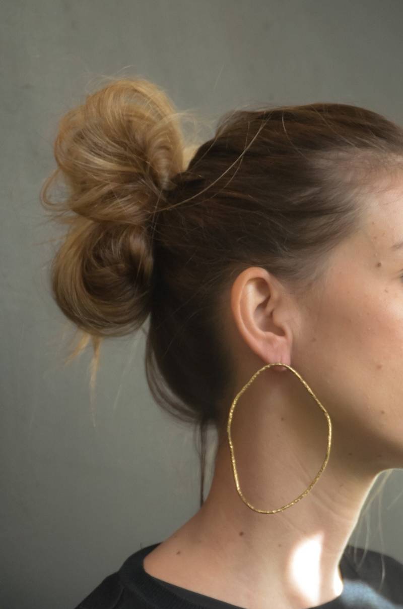 Unregelmäßige Maxi Creolen | Große Von Hand Gehämmert von LuciaFeugas