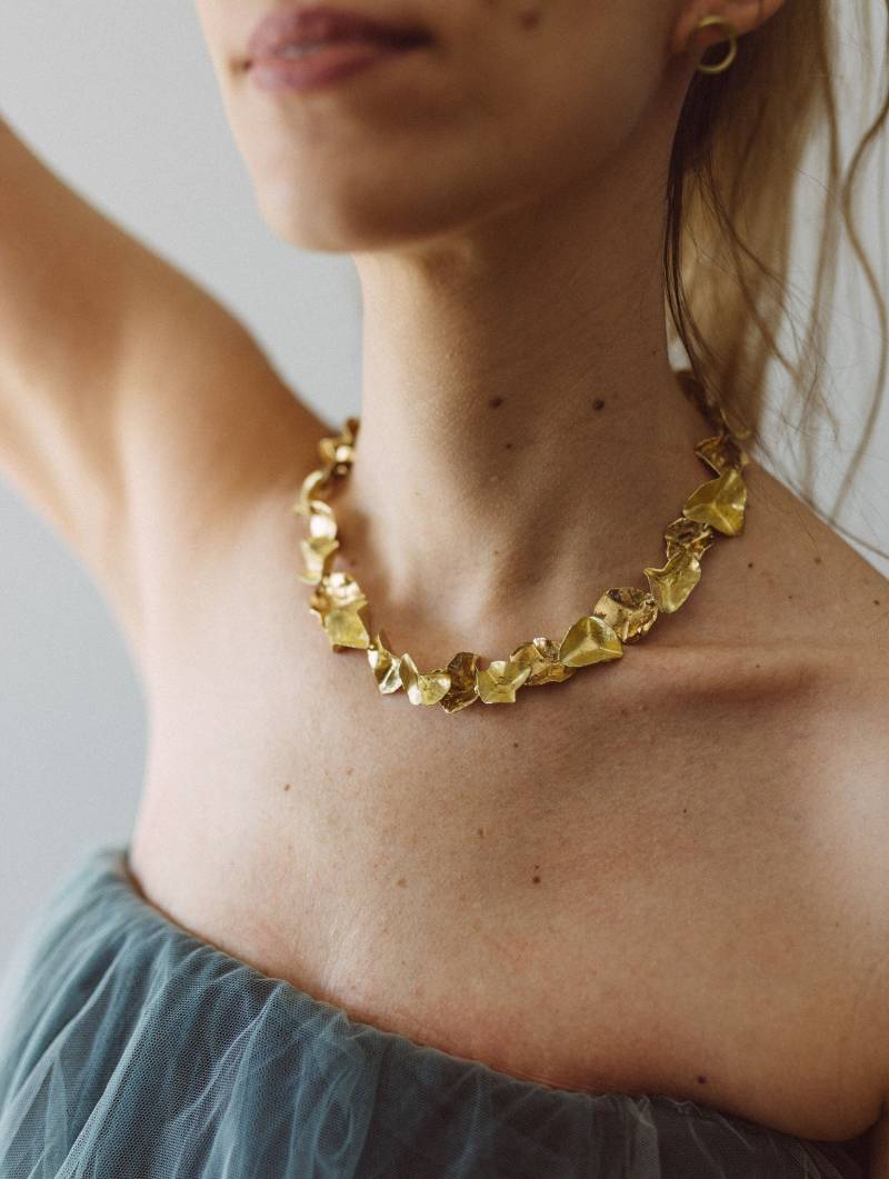Organisch Geformte Halskette | Kurze, Artikulierte Mit Unregelmäßiger Textur Organisch Geformte Halskette | Kurze, Artikulierte Mit Unregelmäßiger Textur von LuciaFeugas