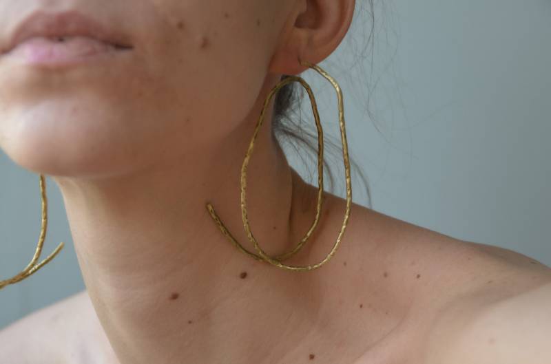 Organisch Geformte Maxi Ohrringe | Große Statement Mit Einzigartigem Design Und Textur von LuciaFeugas