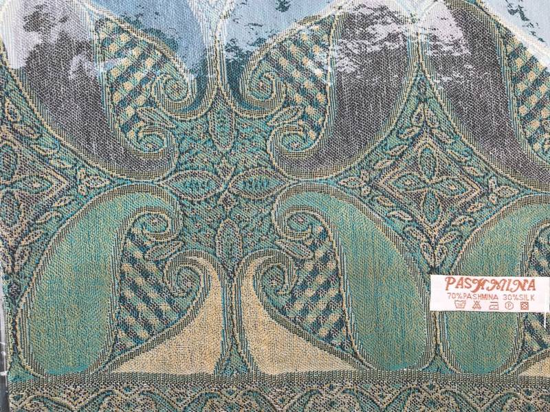 Festival Shawl/Wrap/Scarf/Light Green, Cream, Dunkelblau Und Grape W/Gold Fringe/Festival Fashion/Exquisite Festival Shawl/Wrap/Scarf/Light Green, Cream, Dunkelblau Und Grape W/Gold Fringe/Festival Fashion/Exquisite von LucidWandering