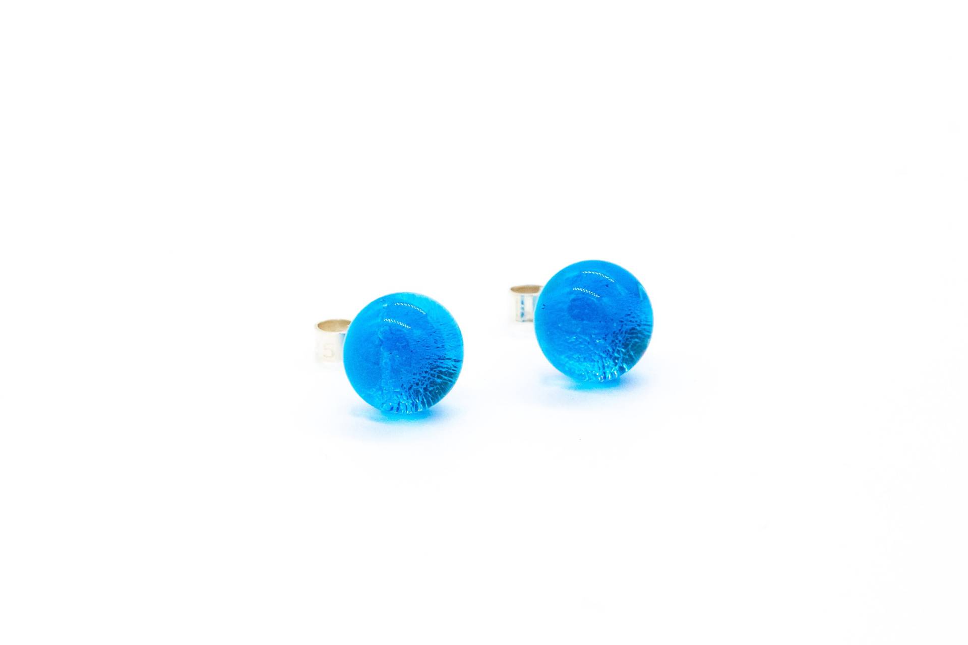 Dichroic Fusingglas Blau Ohrstecker, Glas Ohrstecker Dichroic Fusingglas Blau Ohrstecker, Glas Ohrstecker von LucieHarrisGlass