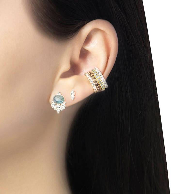 Stellar 4 Stück Mixed Metal & Semi-Precious Stein Ohr Manschette Set von LucieLocketStudio