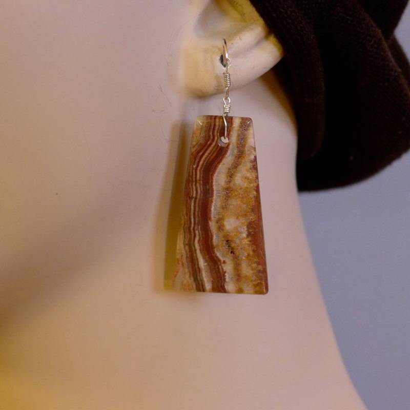 Speck Serpentin Platte Ohrringe Santo Domingo Lapidary Schmuck Speck Serpentin Platte Ohrringe Santo Domingo Lapidary Schmuck von LucitasBodega