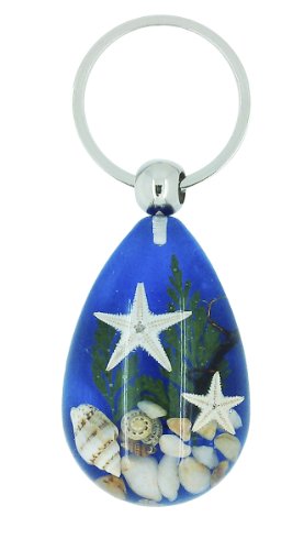 Luck Trader Echt Seestern und Muscheln Schlüsselanhänger in blau Luck Trader Echt Seestern und Muscheln Schlüsselanhänger in blau von Luck Trader