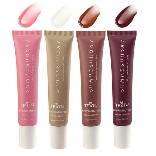 4 Colors Summer Lip Balm Butter, Instant Moisture and Hydration Lip Gloss, Long-lasting Hydrating Non-Sticky Tinted Lip Balm,Soften Dry Lips and Lip Care von LuckNest
