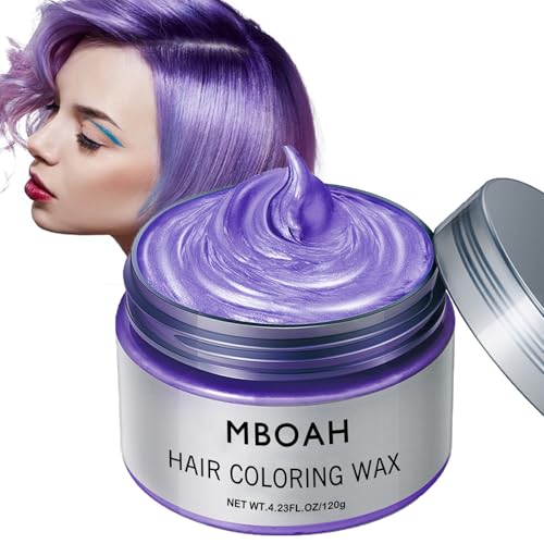 Haarfarbe Wachs, Temporary Hair Colour Wax Natural Pomade, Washable Plant Formula Hair Tone for Men Women, natürliche Matte Frisur für Party. Cosplay, Halloween (Lila, #03) von LuckNest