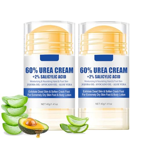 Urea Cream 60 percent for Feet with 2% Salicylic Acid, Maximum Strength & Intensive Repair Care for Dry Cracked Heels, Relief for Dry Foot Smoothing Skin Women and Men (2Pcs, Urea Cream) von LuckNest