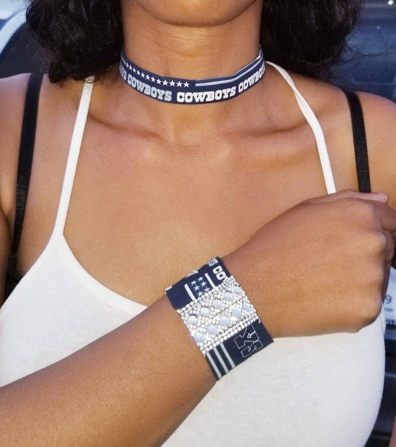 Nfl Dallas Cowboys Frauen Diamant Silber Magnet Armband von LuckiEverything