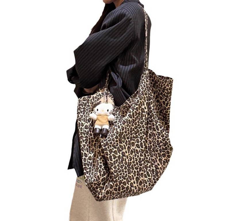 Luckice Umhängetasche Damen Schultertasche Schultertasche mit Leopardenmuster von Luckice