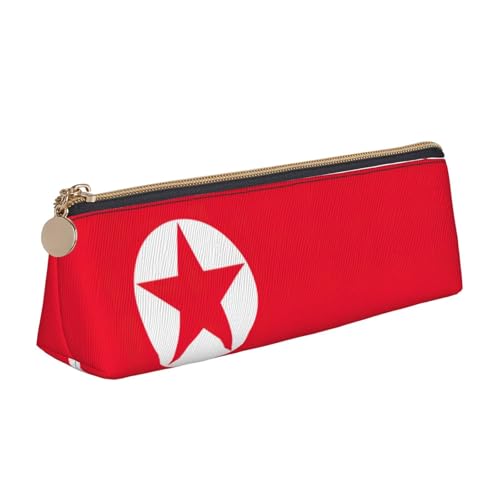 Luckily&Day Dreieckige Tasche mit koreanischer Flagge, stilvoller Leder-Kosmetik-Organizer, kompakte Reißverschlusstasche, Weiß, One Size, Stilvoll von Luckily&Day