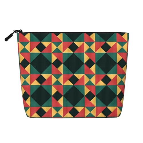 Luckily&Day Geometriske Kosmetiktasche für Damen, Make-up-Tasche, modische Reisetasche mit großem Stauraum, Geschenke für Frauen, Schwarz, Einheitsgröße, Schwarz, One Size von Luckily&Day