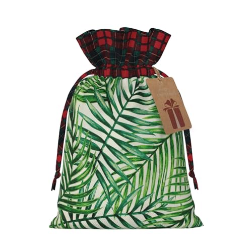 Luckily&Day Geschenktasche mit Bananenblatt-Motiv, mit Kordelzug, für Party, Festival, lustige, wiederverwendbare Leinentasche, 1 Stück, Schwarz, Medium von Luckily&Day