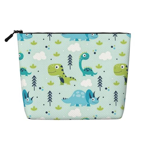 Luckily&Day Kosmetiktasche mit Dinosaurier-Druck, für Damen, Make-up-Tasche, modische Reisetasche mit großem Stauraum, Geschenke für Frauen, Schwarz, Einheitsgröße, Schwarz, One Size von Luckily&Day