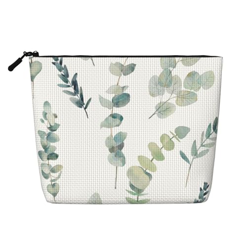 Luckily&Day Kosmetiktasche mit Eukalyptusblättern, für Damen, Make-up-Tasche, modische Reisetasche mit großem Stauraum, Geschenke für Frauen, Schwarz, Einheitsgröße, Schwarz, One Size von Luckily&Day