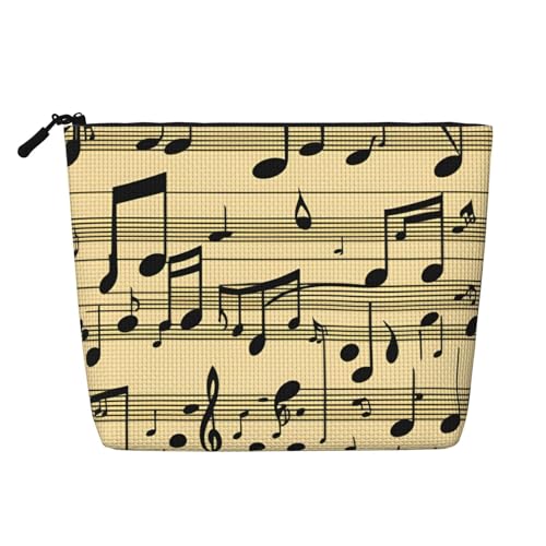 Luckily&Day Kosmetiktasche mit Musiknoten für Damen, Make-up-Tasche, modische Reisetasche mit großem Stauraum, Geschenke für Frauen, Schwarz, Einheitsgröße, Schwarz, One Size von Luckily&Day