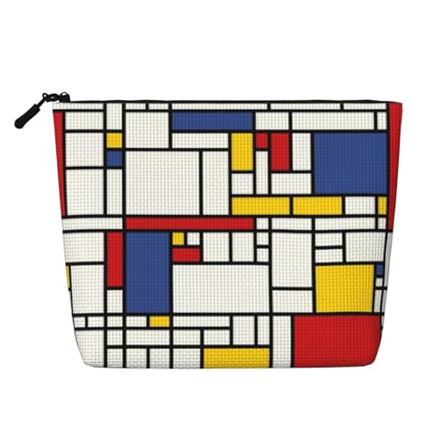 Luckily&Day Kosmetiktasche mit abstraktem Druck, für Damen, Make-up-Tasche, modische Reisetasche mit großem Stauraum, Geschenke für Frauen, Schwarz, Einheitsgröße, Schwarz, One Size von Luckily&Day