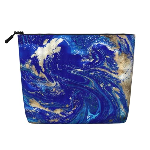 Luckily&Day Kosmetiktasche mit abstraktem Marmorsteindruck, für Damen, Make-up-Tasche, modische Reisetasche mit großem Stauraum, Geschenke für Frauen, Schwarz, Einheitsgröße, Schwarz, One Size von Luckily&Day