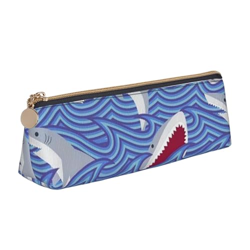 Luckily&Day Personalisierte dreieckige Tasche, stilvoller Leder-Kosmetik-Organizer, kompakte Reißverschlusstasche, Weiß, One Size, Stilvoll von Luckily&Day