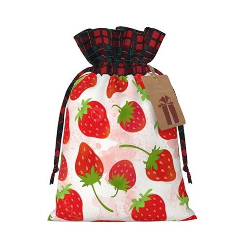 Luckily&Day Weihnachtliche Geschenktasche mit Kordelzug für Party, Festival, lustige, wiederverwendbare Leinentasche, 1 Stück von Luckily&Day