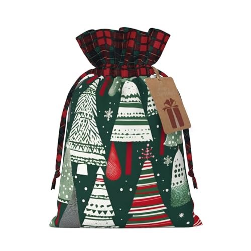 Luckily&Day Weihnachtliche Geschenktasche mit Kordelzug für Party, Geburtstag, lustige, wiederverwendbare Leinentasche, 1 Stück von Luckily&Day
