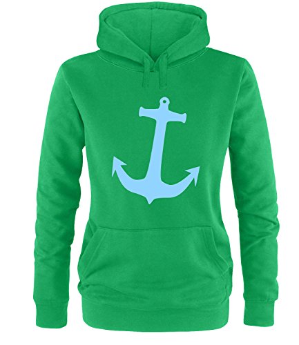 Luckja Anker Damen Hoodie Grün-Hellblau Grösse M von Luckja