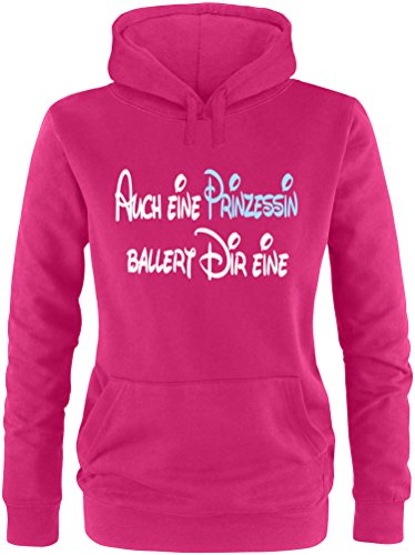 Luckja Auch eine Prinzessin ballert dir eine Damen Hoodie von Luckja