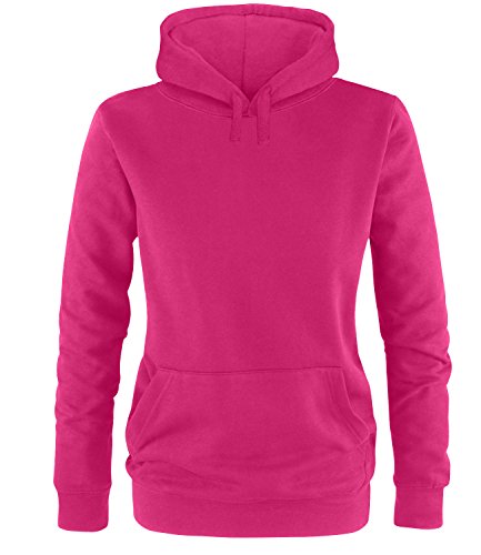 Luckja Casual Damen Hoodie Fuchsia Grösse M von Luckja