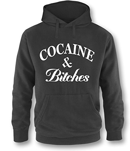 Luckja Cocaine and Bitches Herren Hoodie Schwarz-Weiss Grösse L von Luckja