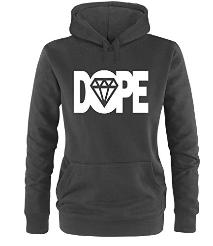 Luckja Dope Damen Hoodie Schwarz-Weiss Grösse S von Luckja