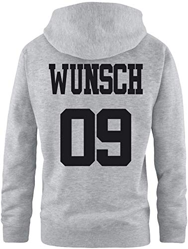Luckja EZYshirt Pärchen Partnerlook Hoodie Damen Herren Kinder Hoodie | Individualisierbar mit Namen und Nummer Pullover Herren | Männer Kapuzenpullover | Hoodie von Luckja