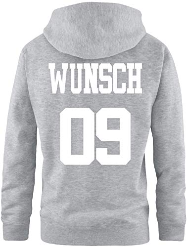 Luckja EZYshirt Pärchen Partnerlook Hoodie Damen Herren Kinder Hoodie | Individualisierbar mit Namen und Nummer Pullover Herren | Männer Kapuzenpullover | Hoodie von Luckja